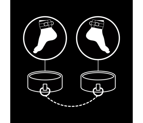 FETISH SUBMISSIVE - VEGAN LEATHER ANKLE CUFFS WITH NOPRENE LINING