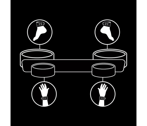 FETISH SUBMISSIVE - BONDAGE SPREADER BAR WITH NOPRENE LINING