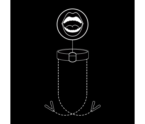 FETISH SUBMISSIVE - GAG RING WITH NIPPLE CLAMPS