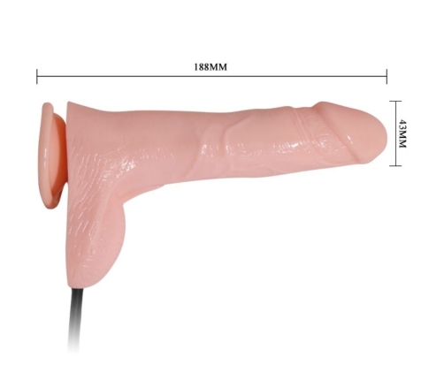 BAILE - DILDO REALÍSTICO VIBRADOR E INFLABLE 18.8 CM