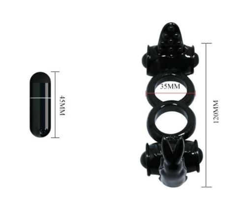 BAILE - SWEET RING ANILLO DOBLE CON RABBIT DOBLE