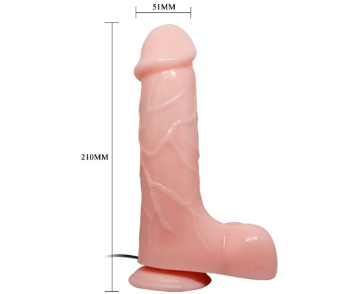 BAILE - VIBRADOR REALÍSTICO BÁRBARA NATURAL 21 CM