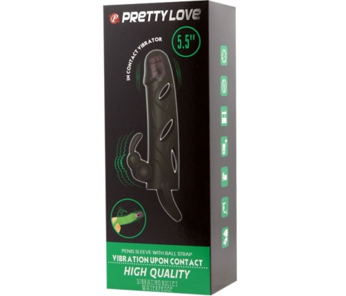 PRETTY LOVE - FUNDA SILICONA CON VIBRACIÓN 14 CM 2.0