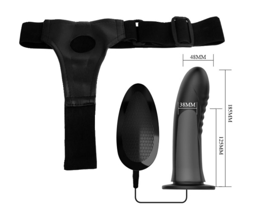 PRETTY LOVE - MYRON STRAP ON CON VIBRACIÓN Y DILDO HUECO