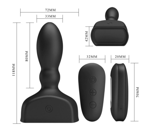 PRETTY LOVE - MARRIEL PROSTATIC VIBRATOR AND INFLATABLE