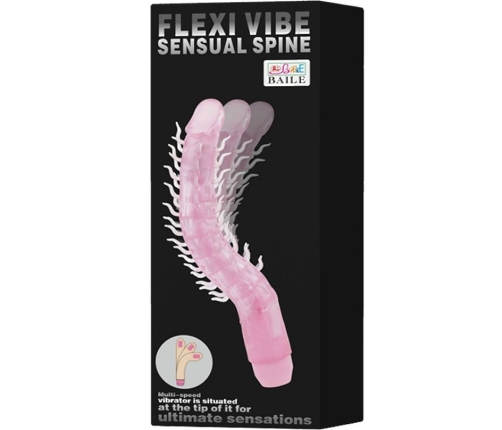 BAILE - FLEXI VIBE SENSUAL SPINE BENDABLE VIBRATING DILDO LILAC 23.5 CM