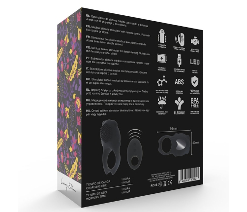 MIA  - COLOSSEO COCK RING REMOTE CONTROL BLACK