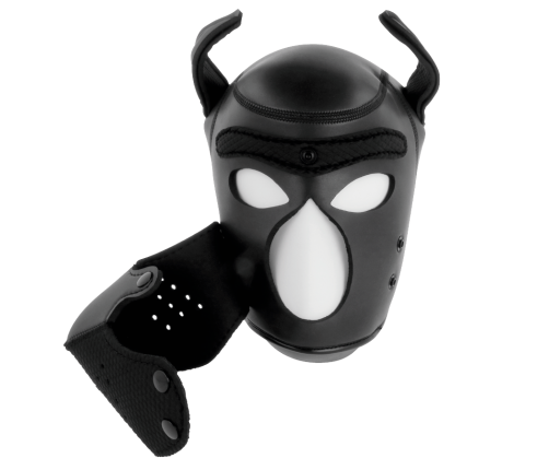 DARKNESS - NEOPRENE DOG MASK WITH REMOVABLE MUZZLE M