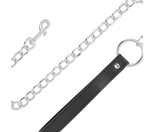 DARKNESS - COMFORTABLE POSTURE NECKLACE WITH LEATHER CHAIN