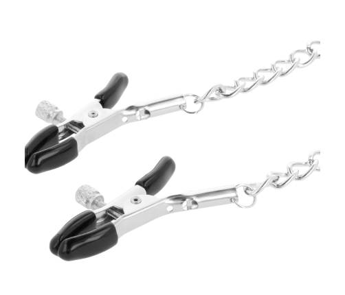 DARKNESS - COLLAR WITH NIPPLE CLAMPS BLACK
