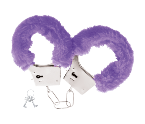 DARKNESS - LILAC LINED METAL HANDCUFFS