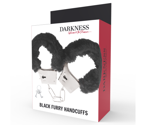 DARKNESS - BLACK LINED METAL HANDCUFFS
