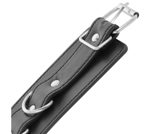 DARKNESS - BLACK ADJUSTABLE LEATHER ANKLE HANDCUFFS