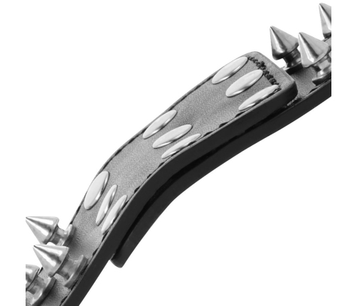 DARKNESS - SKULLS AND BONES BLACK SPIKED HANDCUFFS