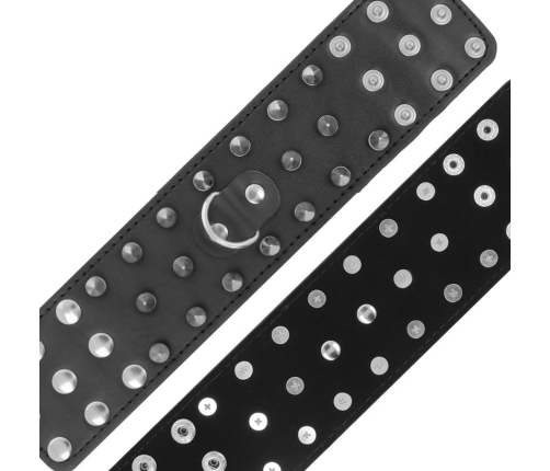 DARKNESS - SKULLS AND BONES BLACK SPIKED HANDCUFFS