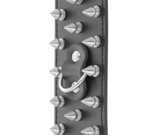 DARKNESS - SKULLS AND BONES BLACK SPIKED HANDCUFFS