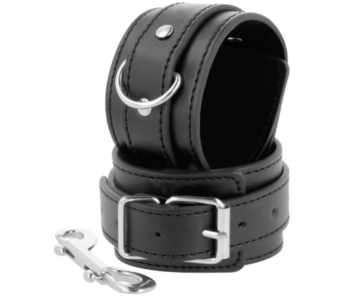 DARKNESS - BLACK ADJUSTABLE HANDCUFFS WITH DOUBLE REINFORCEMENT TAPE