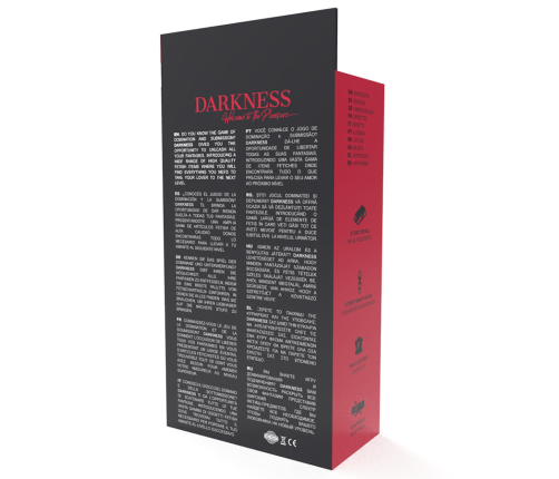 DARKNESS - BLACK ADJUSTABLE HANDCUFFS WITH DOUBLE REINFORCEMENT TAPE