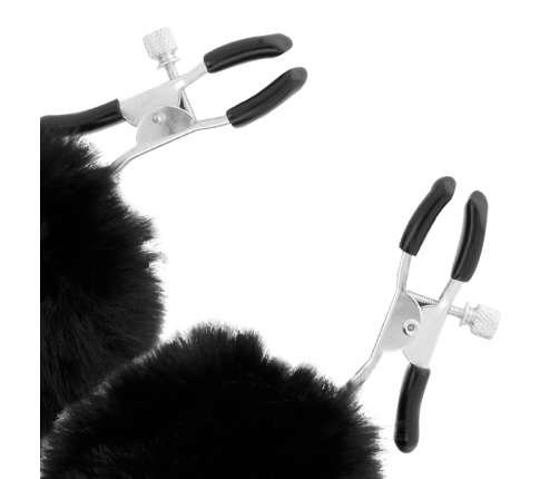 DARKNESS - NIPPLE CLAMPS WITH POM POMS 1