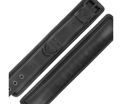 DARKNESS - ESPOSAS Y COLLAR DE CUERO NEGRO