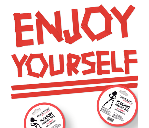 DARKNESS - NON-STICKY RED BONDAGE TAPE 15 M