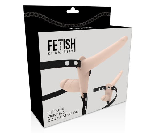 FETISH SUBMISSIVE HARNESS - DOBLE PENETRACIÓN VIBRADOR FLESH UP