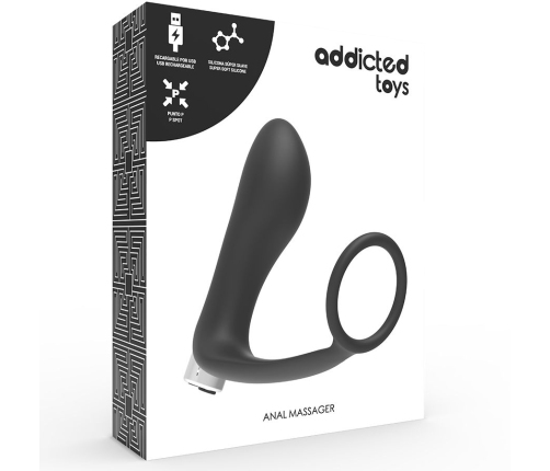 ADDICTED TOYS - PROSTATIC VIBRATOR RECHARGEABLE MODEL 1 - BLACK