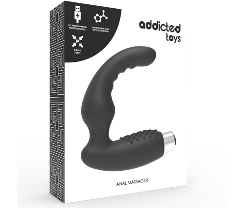 ADDICTED TOYS - PROSTATIC VIBRATOR RECHARGEABLE MODEL 2 - BLACK