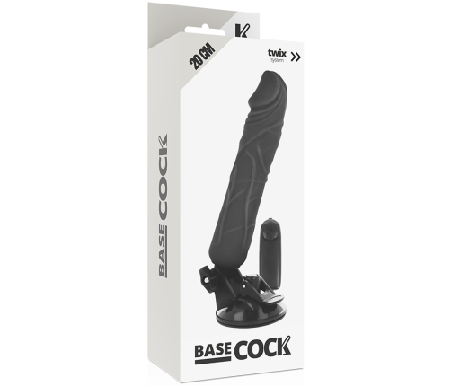 BASECOCK - REALISTIC VIBRATOR REMOTE CONTROL BLACK 20 CM -O- 4 CM