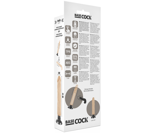 BASECOCK - REALISTIC VIBRATOR 2-1 FLESH 20 CM -O- 4 CM