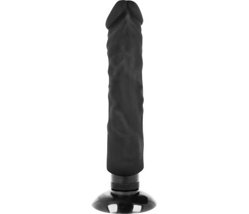 BASECOCK - REALISTIC VIBRATOR 2-1 BLACK 20 CM -O- 4 CM