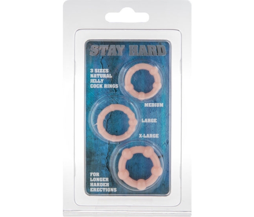 SEVEN CREATIONS - SET OF THREE SKIN PENIS RINGS