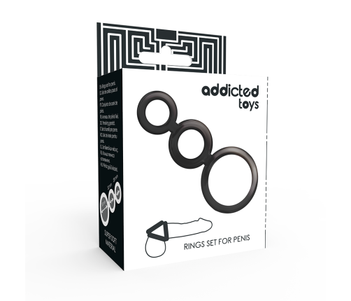 ADDICTED TOYS - RINGS SET FOR PENIS - SMOKED