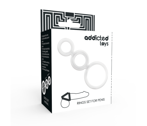 ADDICTED TOYS - RINGS SET FOR PENIS TRANSPARENT