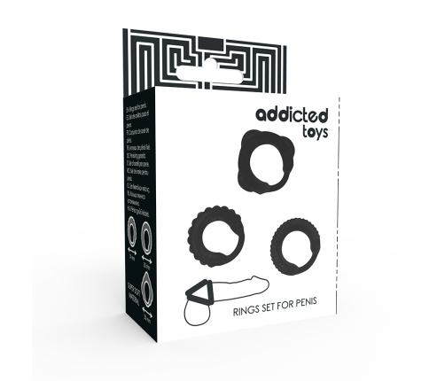 ADDICTED TOYS - C-RING SET BLACK
