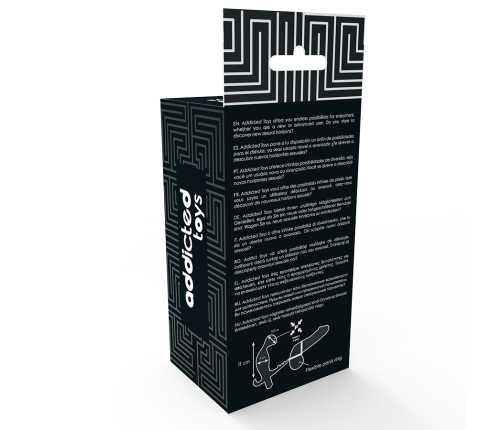 ADDICTED TOYS - ANAL PLUG WITH DOUBLE PENIS RING AND TESTICLES BLACK