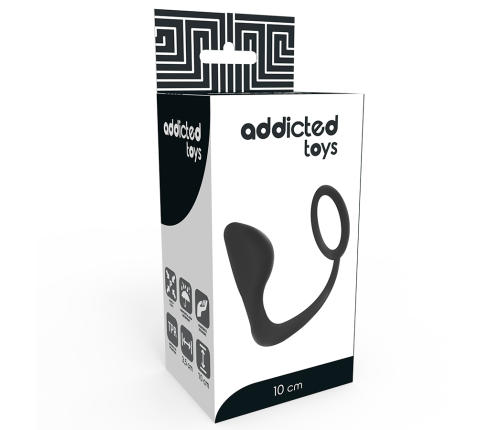 ADDICTED TOYS - ANAL PLUG WITH BLACK PENIS RING