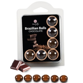 SECRETPLAY - SET 6 BRAZILIANS BALLS CHOCOLATE SECRETPLAY - SET 6 BRAZILIANS BALLS CHOCOLATE