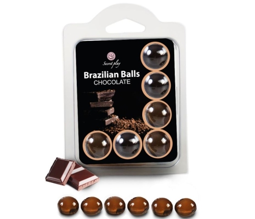 SECRETPLAY - SET 6 BRAZILIANS BALLS CHOCOLATE