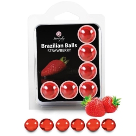 SECRETPLAY - SET 6 BRAZILIAN BALLS STRAWBERRY SECRETPLAY - SET 6 BRAZILIAN BALLS STRAWBERRY