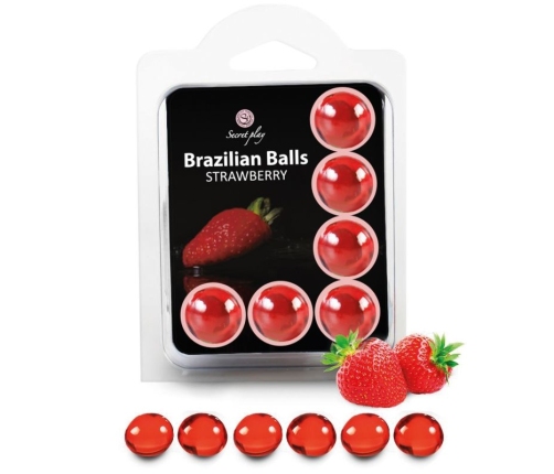 SECRETPLAY - SET 6 BRAZILIAN BALLS STRAWBERRY