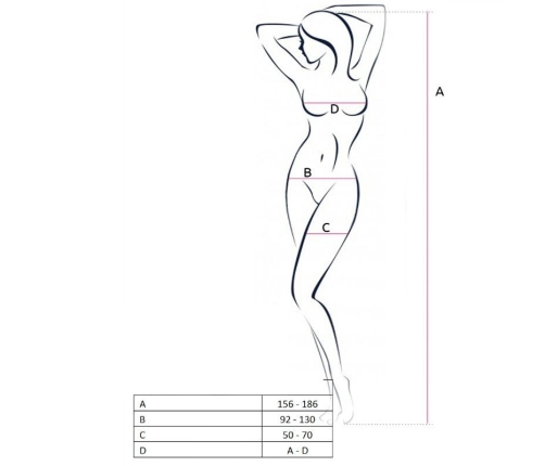 PASSION - WOMAN BS055 BODYSTOCKING BLACK ONE SIZE