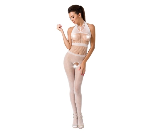 PASSION - WOMAN BS048 WHITE BODYSTOCKING ONE SIZE