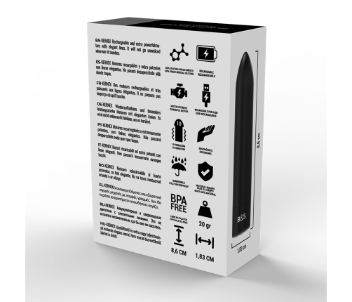 BLACK&SILVER - BALA MAGNETICA VIBRADORA KERNEX 2 NEGRO