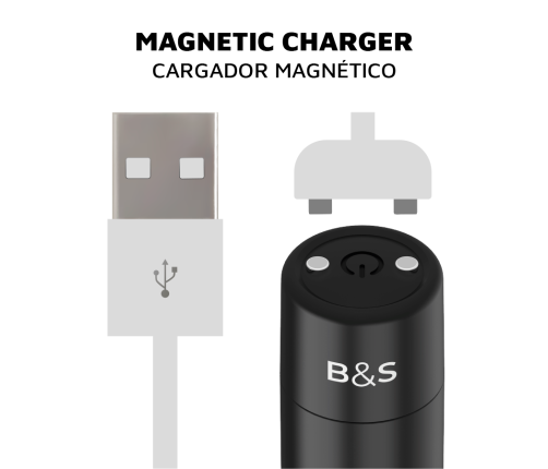 BLACK&SILVER - BALA MAGNETICA VIBRADORA KERNEX 2 NEGRO