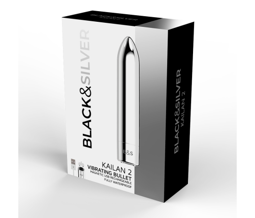 BLACK&SILVER - BALA MAGNETICA VIBRADORA KAILAN 2 SILVER