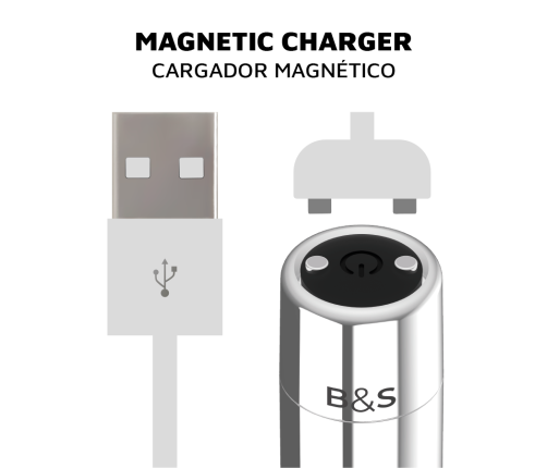 BLACK&SILVER - BALA MAGNETICA VIBRADORA KAILAN 2 SILVER