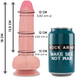 ROCKARMY - LIQUID SILICONE PREMIUM MUSTANG REALISTIC 18 CM -O- 4.14 CM ROCKARMY - LIQUID SILICONE PREMIUM MUSTANG REALISTIC 18 CM -O- 4.14 CM