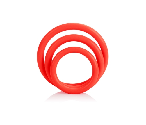 CALEXOTICS - SET TRES ANILLAS ERECCIÓN ROJO
