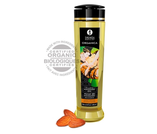 SHUNGA - ORGANIC ALMOND MASSAGE OIL 240 ML